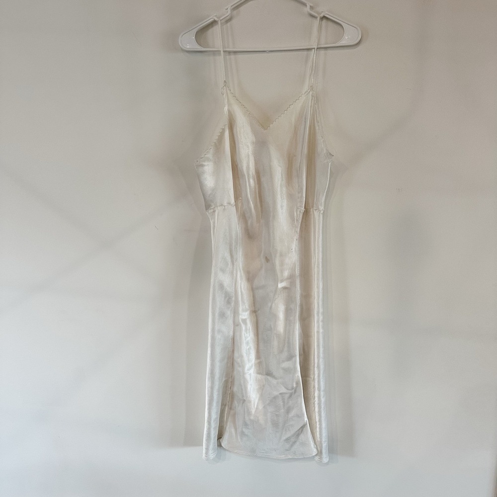VTG Barbizon Slip Nightgown Lingerie Bryn Vogue Ladyโ 40 White 1940's